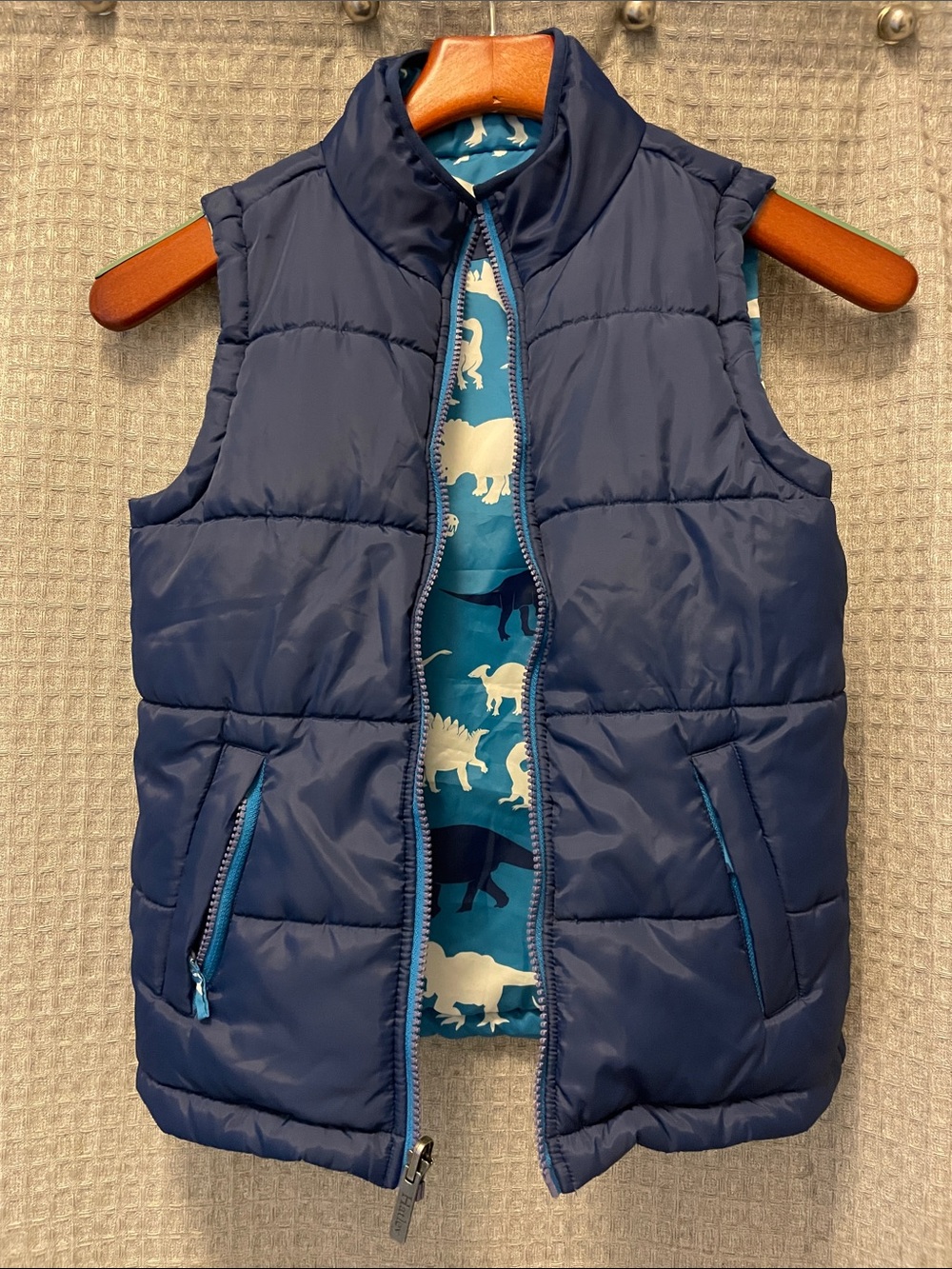 Hatley Navy Quilted Puffer Vest reversible